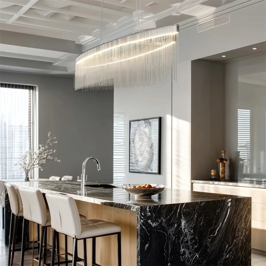 Modern Crystal Chandelier Pendant Light Fixture for Dining Room