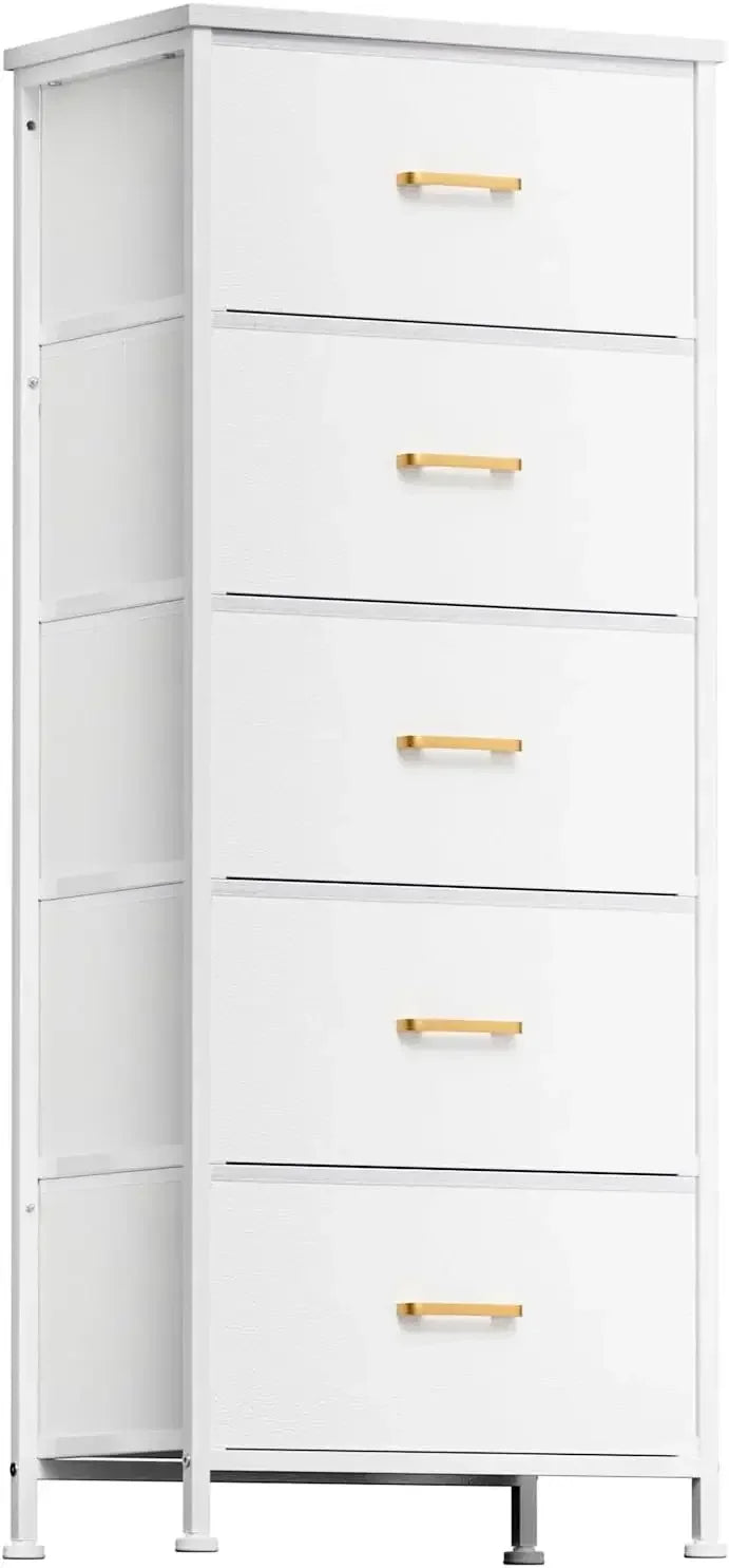 Tall Dresser 5 Drawers Storage Organizer Modern Furniture for Bedroom