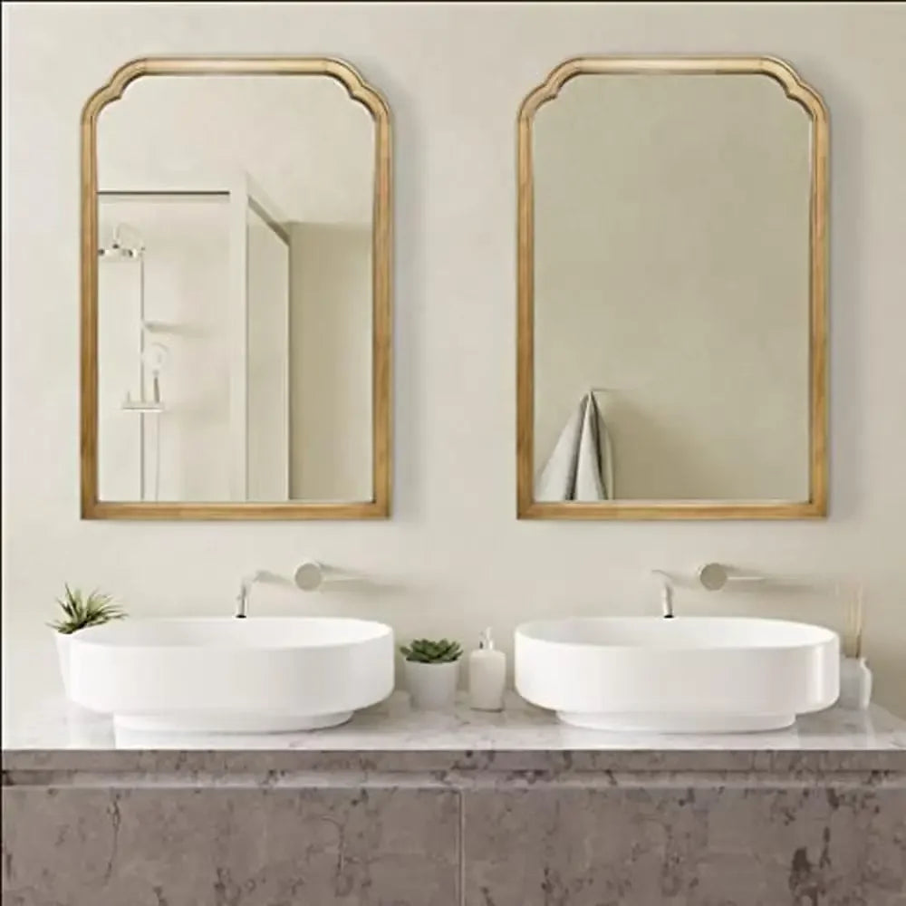 Rustic Wood Frame Wall Mirror 24x36 Handcrafted Wall Mounted Decor