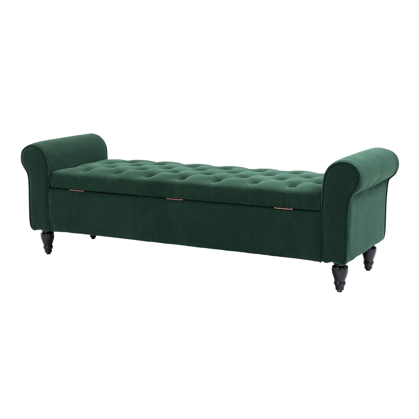 63 Storage Ottoman Upholstered Tufted Storage Bench for Living Room Bedroom