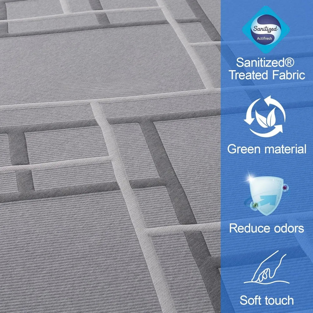 Ljustra 15 Inch Heavy-Duty Hybrid Mattress Cooling Gel Foam Pocket Spring