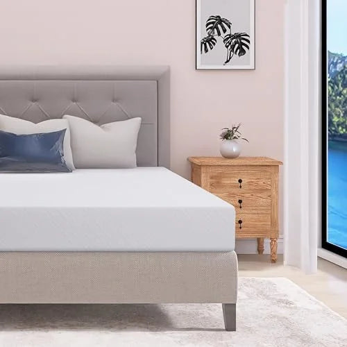 Ljustra Queen Size Mattress Tencel Cover Green Tea Gel Memory Foam