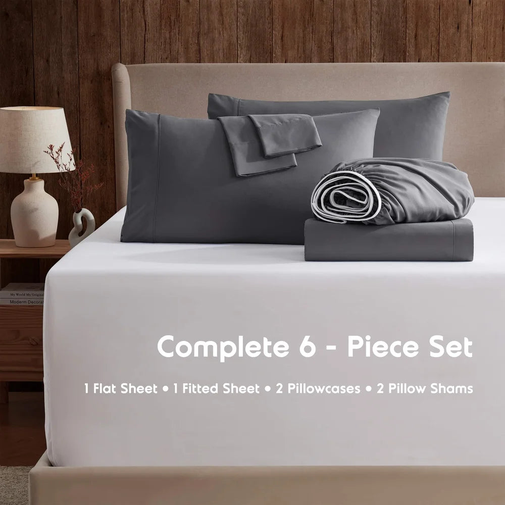 Extra Deep Pocket Queen Sheet Set Soft Microfiber Fits 18-24 Inch Mattress