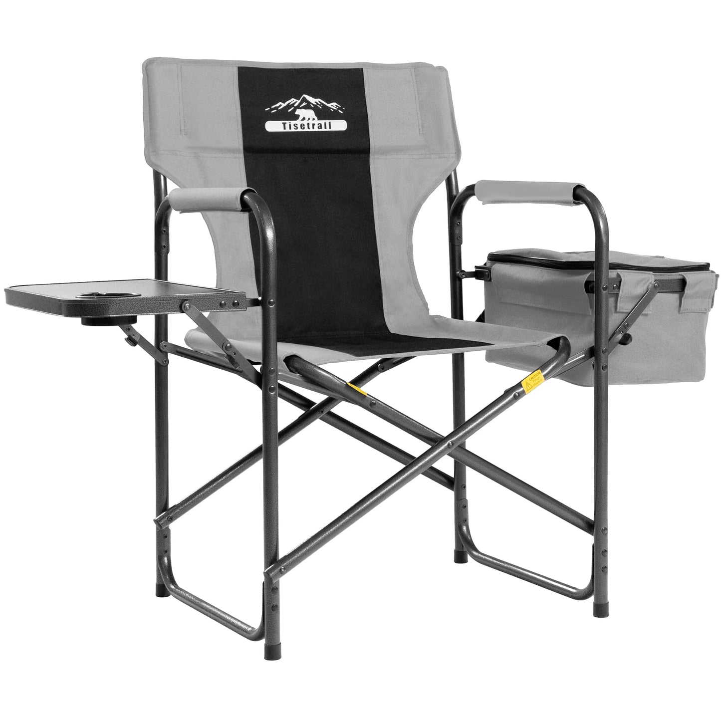 Tisetrail Camping Chair with Cooler Bag and Side Tray Outdoor Directors Chair