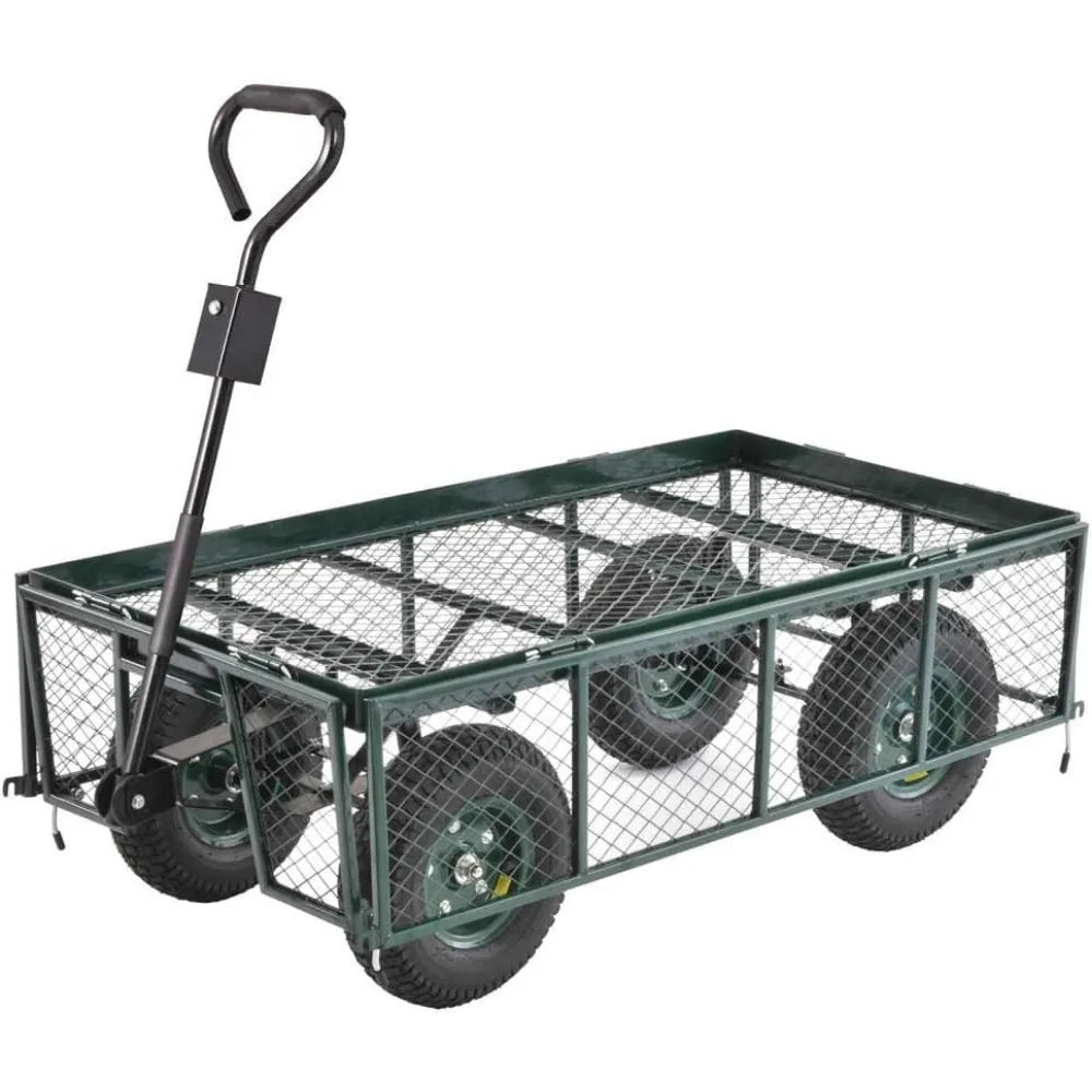 Ljustra Steel Utility Garden Wagon 1000 lb Load Capacity Heavy Duty