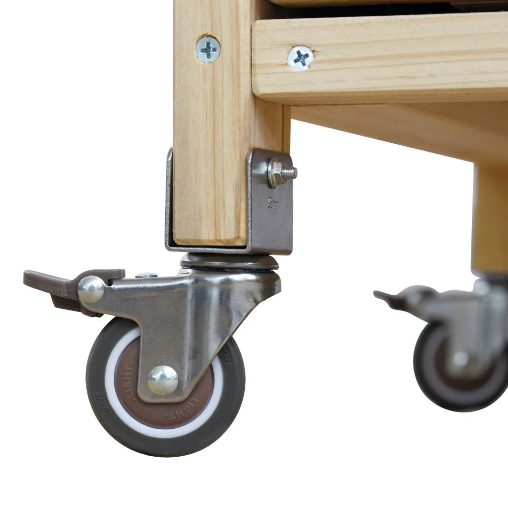 Outdoor Kitchen Island Rolling Bar Cart Storage Cabinet Grill Table