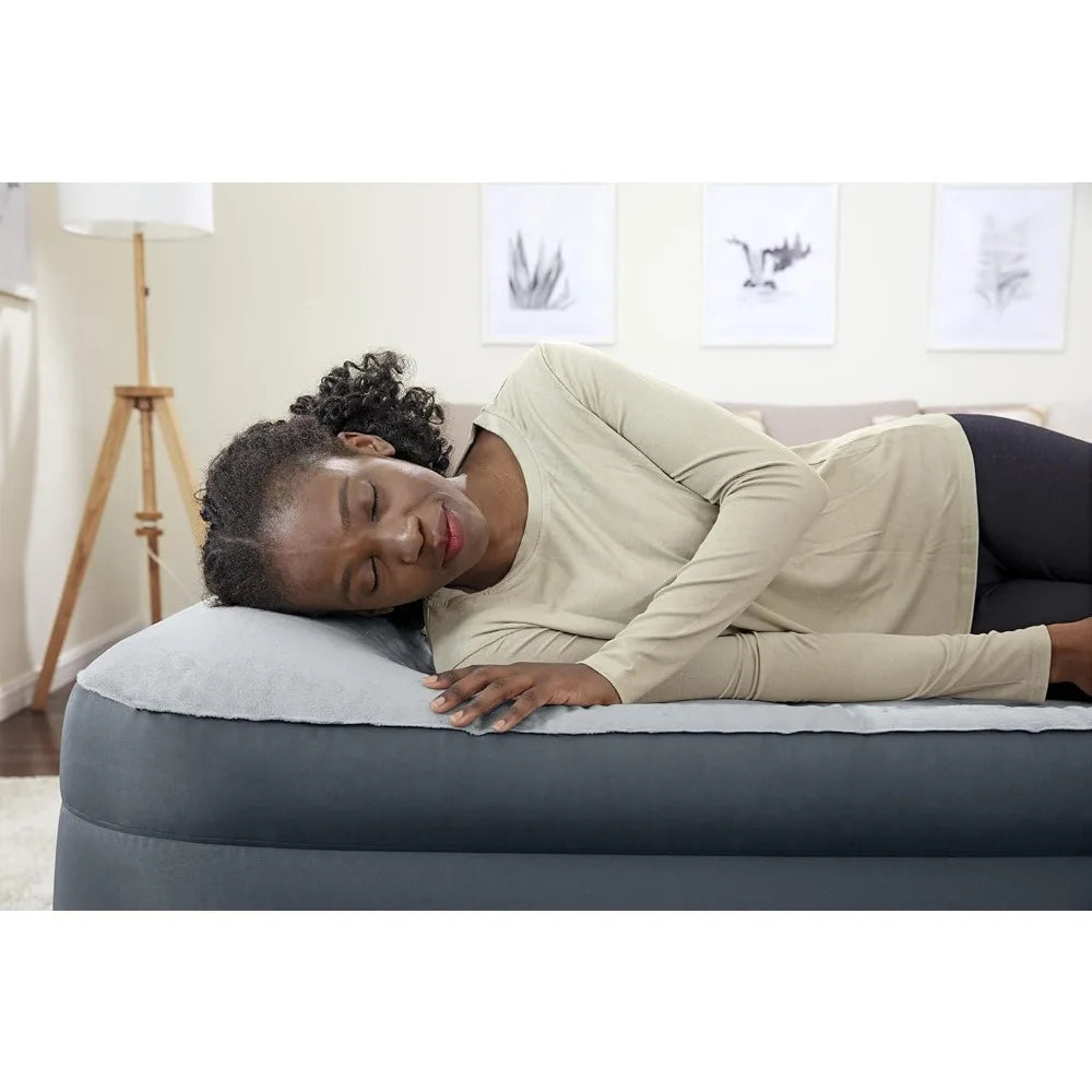 Ljustra Tough Guard Queen Air Mattress with Built-in Pump 22 Inch