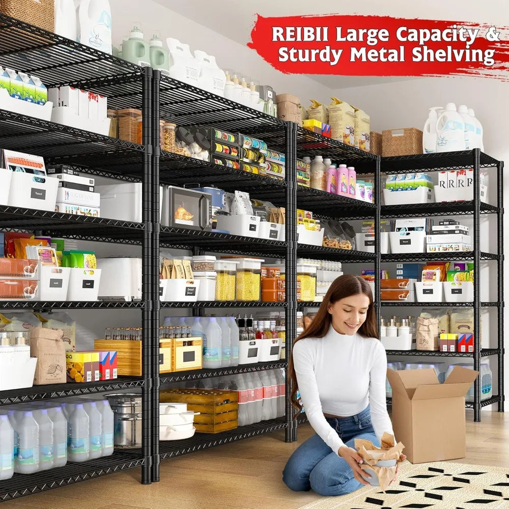 6 Tier Heavy Duty Wire Shelving 1800LBS Adjustable Storage Rack