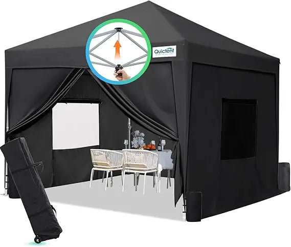 Privacy 10x10 Pop Up Canopy Tent with Sidewalls Easy Setup Outdoor