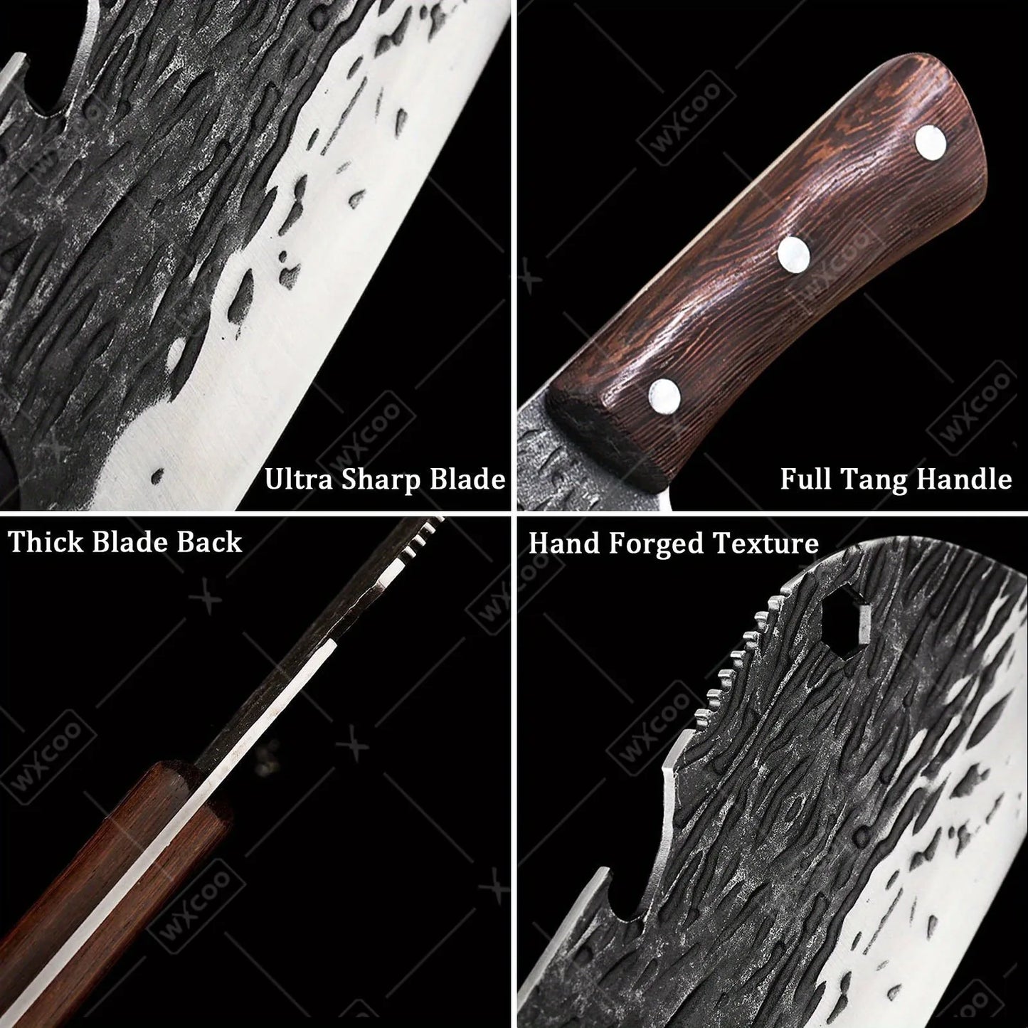 Multipurpose Sharp Stainless Steel Chinese Chef Knife for Cooking