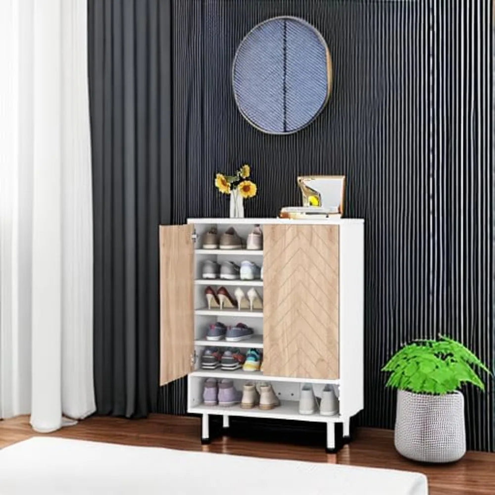 Shoe Cabinet 18 Pair Rack Organizer 6-Tier Storage for Entryway Closet