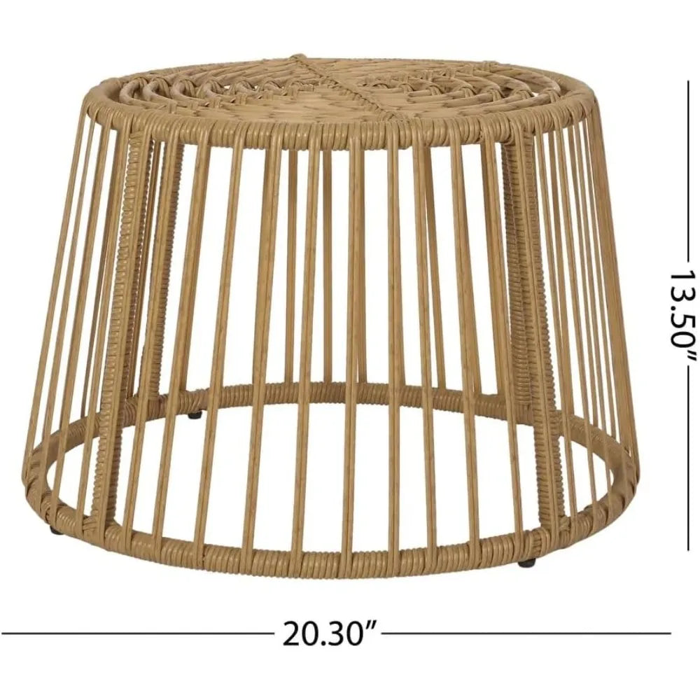 Outdoor Wicker Bistro Patio Furniture Set Retro High Back Chair Table