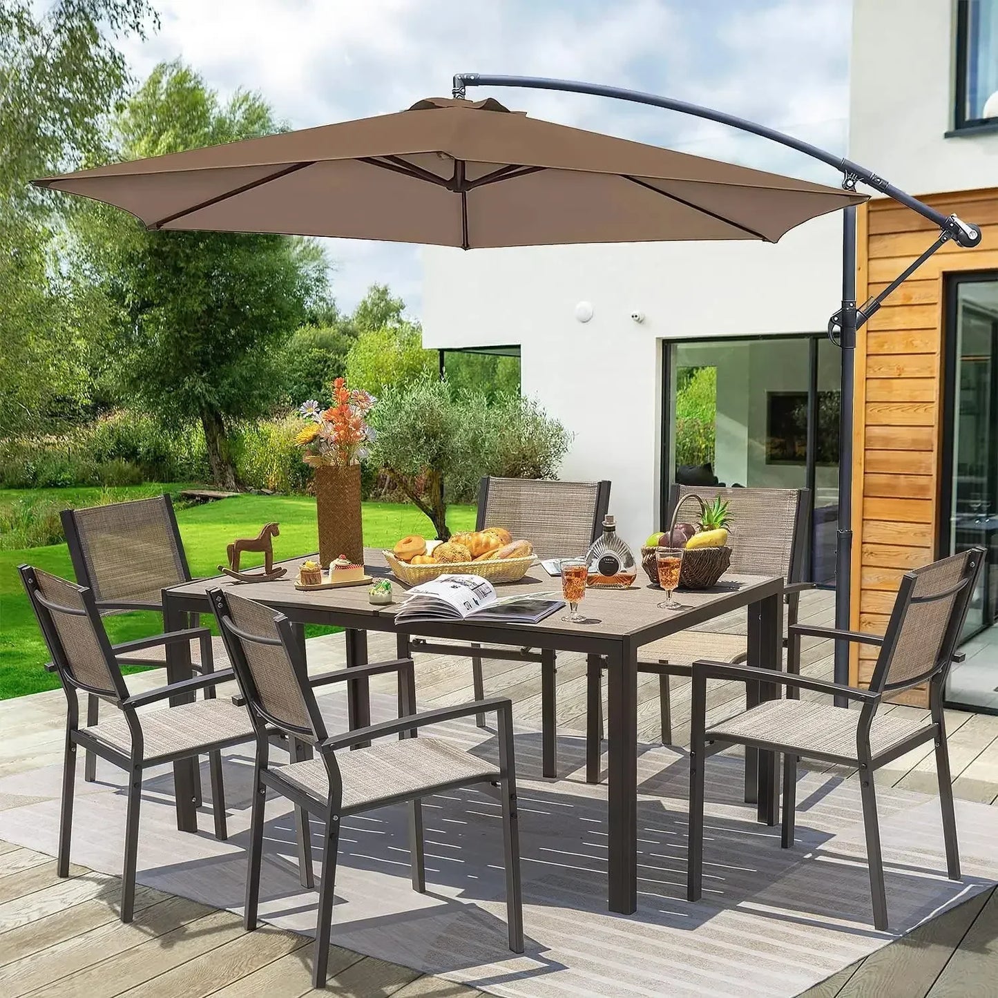Patio Dining Set 7 Pieces Outdoor Furniture Table and Chairs
