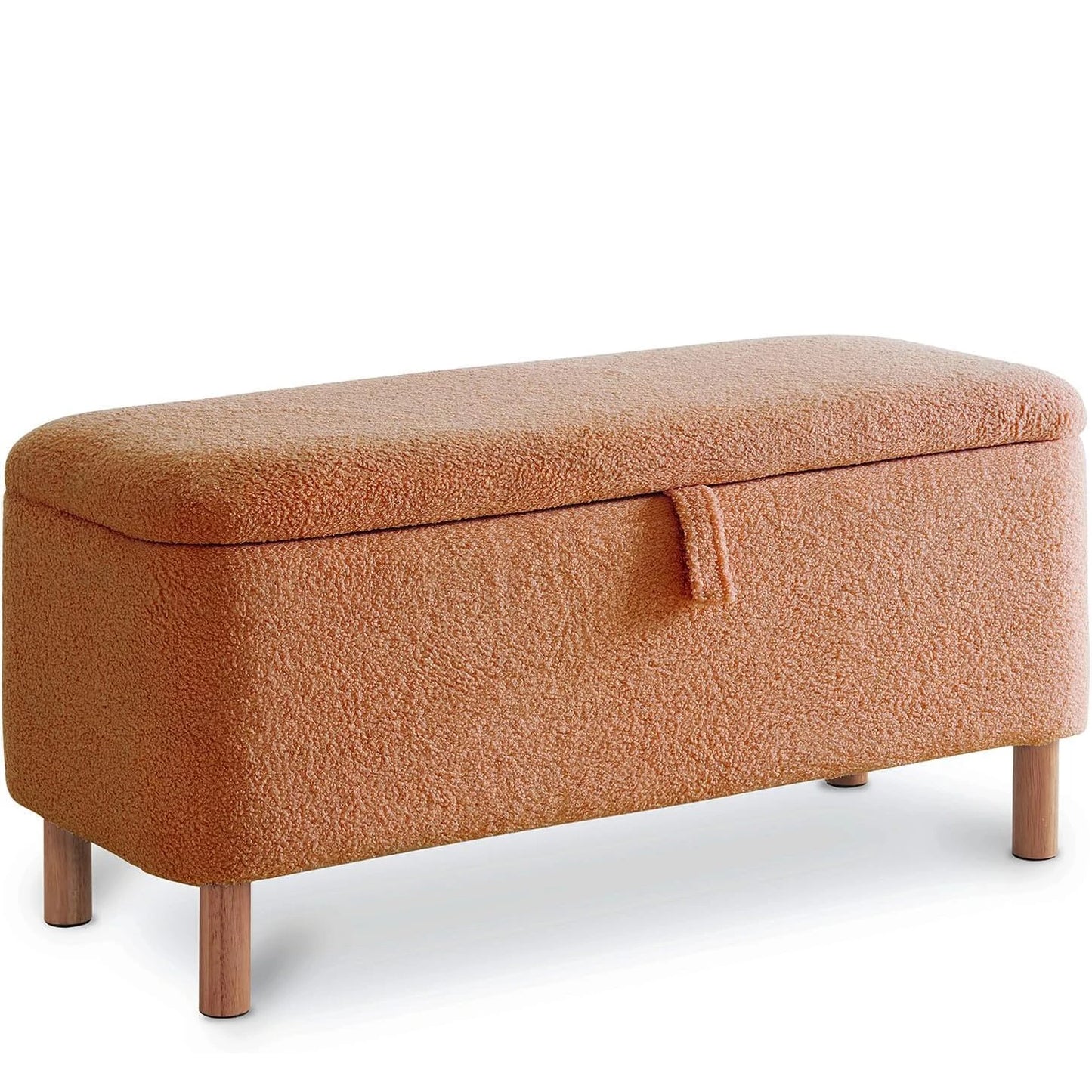 Boucle Storage Ottoman Bench for Bedroom Entryway Home Decor