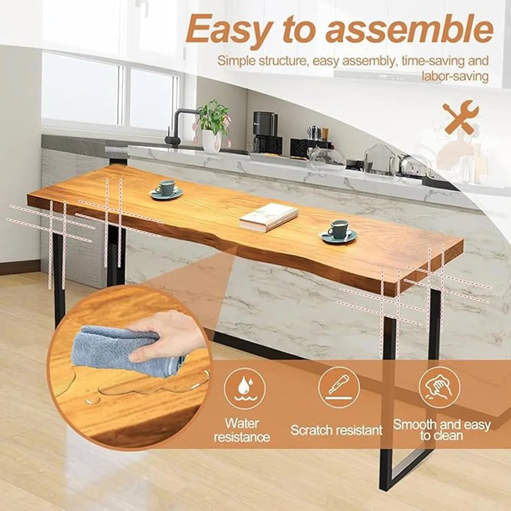 Counter Height Narrow Bar Table for Small Spaces Pub Kitchen Entryway