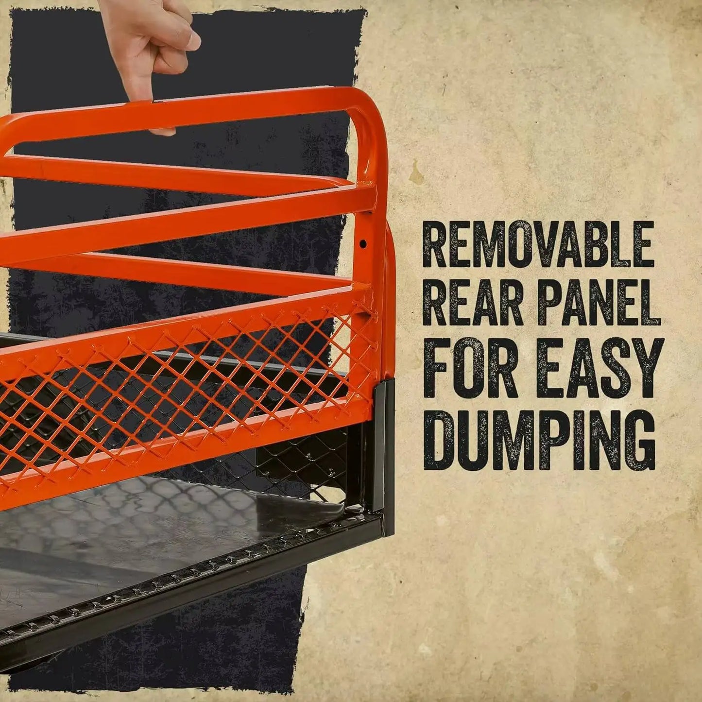 Ljustra Utility Trailer ATV Cart Dump Cart Tow Behind for Lawn Mower