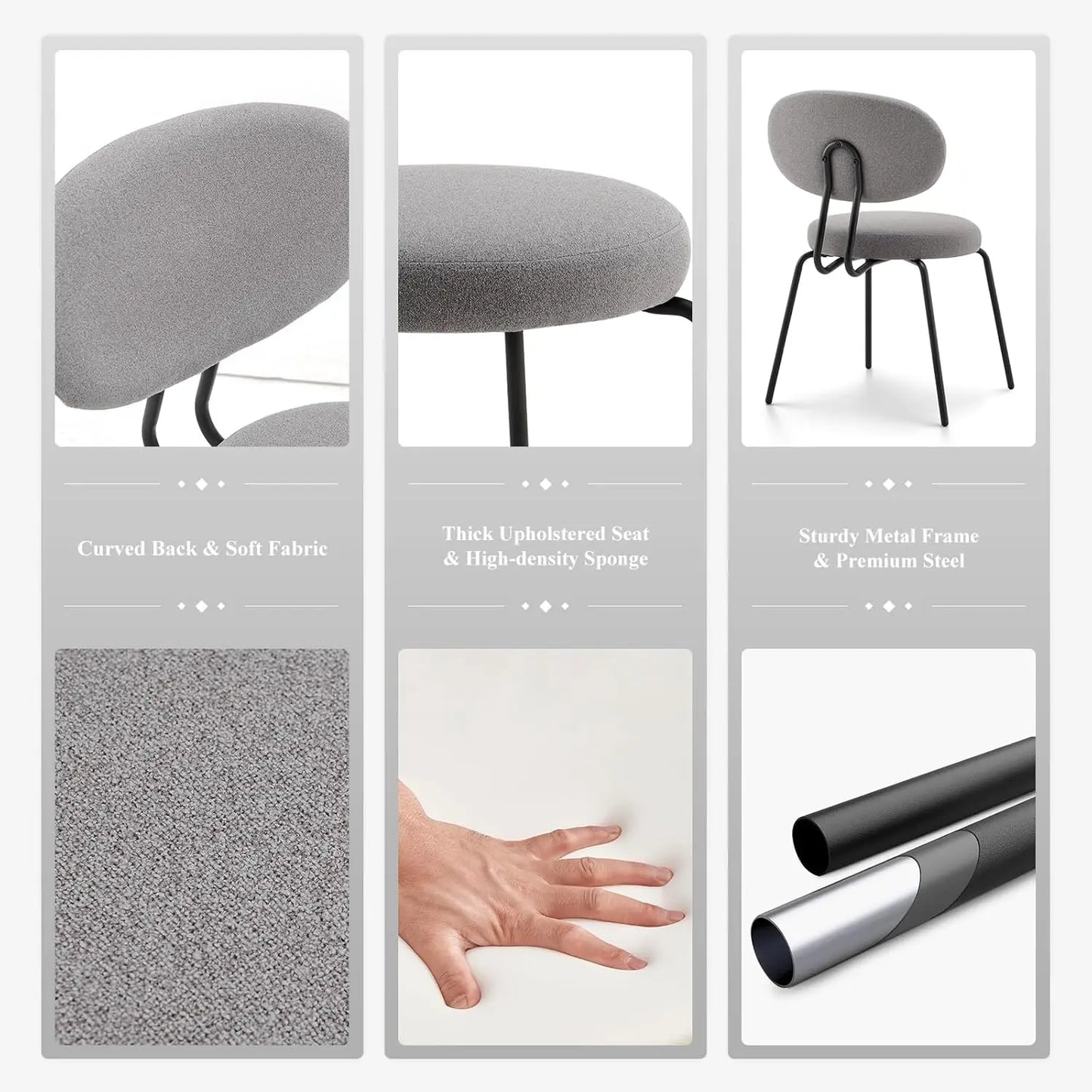 Modern Dining Chairs Set of 4 Upholstered Kitchen Dining Room Chairs