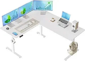 L Shaped Standing Desk Adjustable Corner Ergonomic Workstation 63 Inch