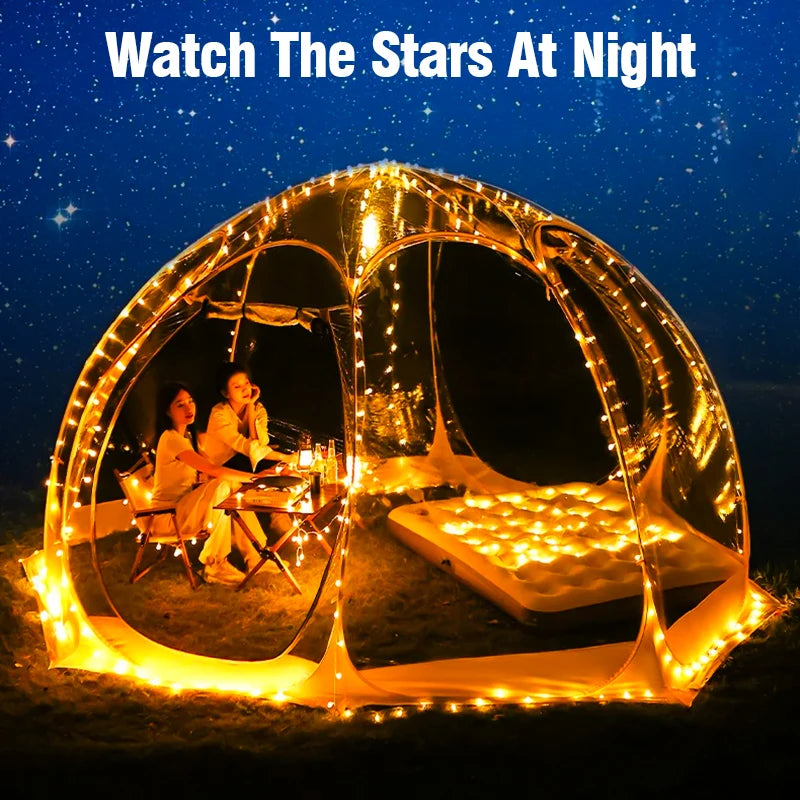 Outdoor Dome Starry Sky Tent 4-8 Person Quick Setup Camping Tent