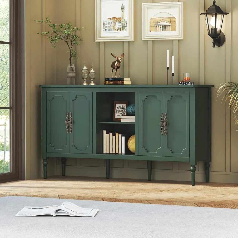 Vintage Buffet Sideboard Cabinet 59" Mid Century Modern Storage Credenza