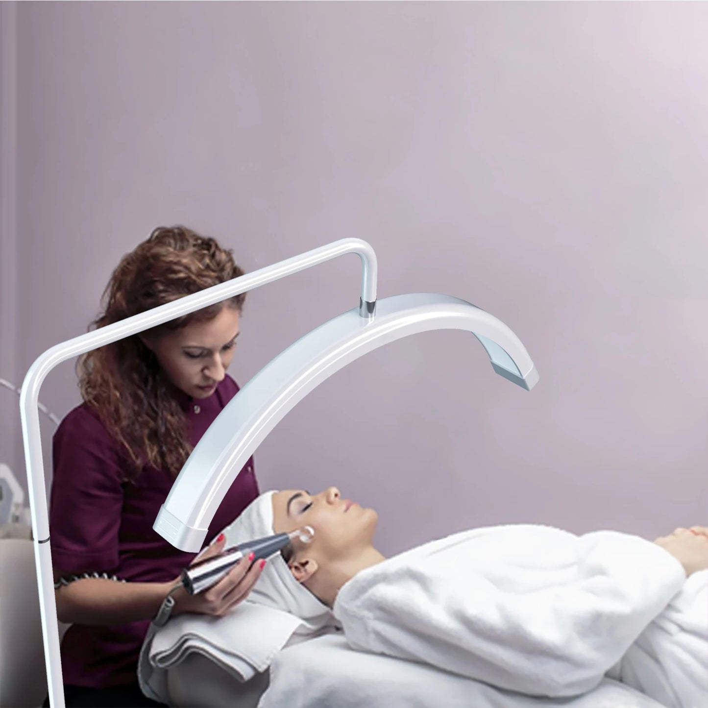 Fosoto Half-moon LED Video Light for Beauty Salon Tattoo Eyelash Work