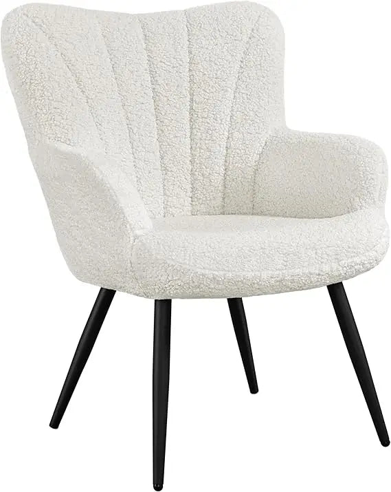 Modern Elegant Accent Chair Linen Fabric Armchair for Living Room Bedroom