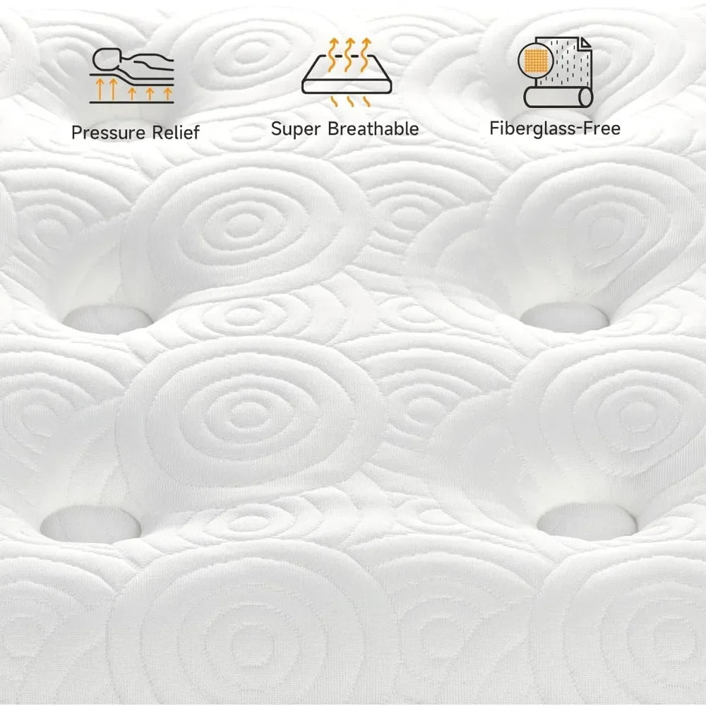 Ljustra Full Size 10 Inch Hybrid Mattress Pillow Top Comfort Support