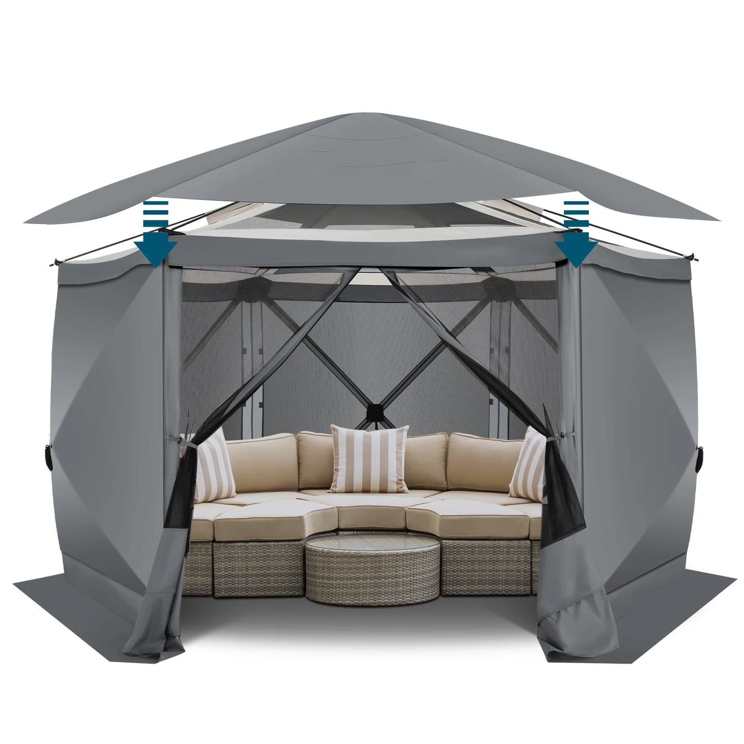 Ljustra Pop Up Gazebo Screen Tent 12x12 Camping with Removable Roof