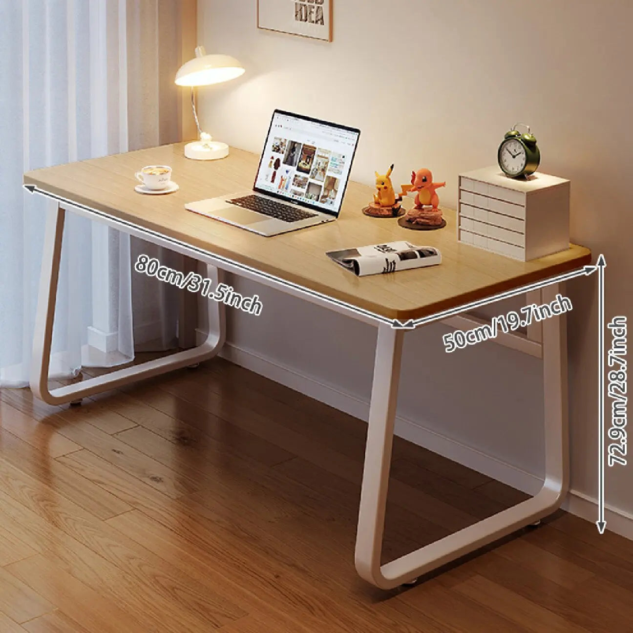 Ljustra Modern Simple White Computer Desk Small Writing Table for Office