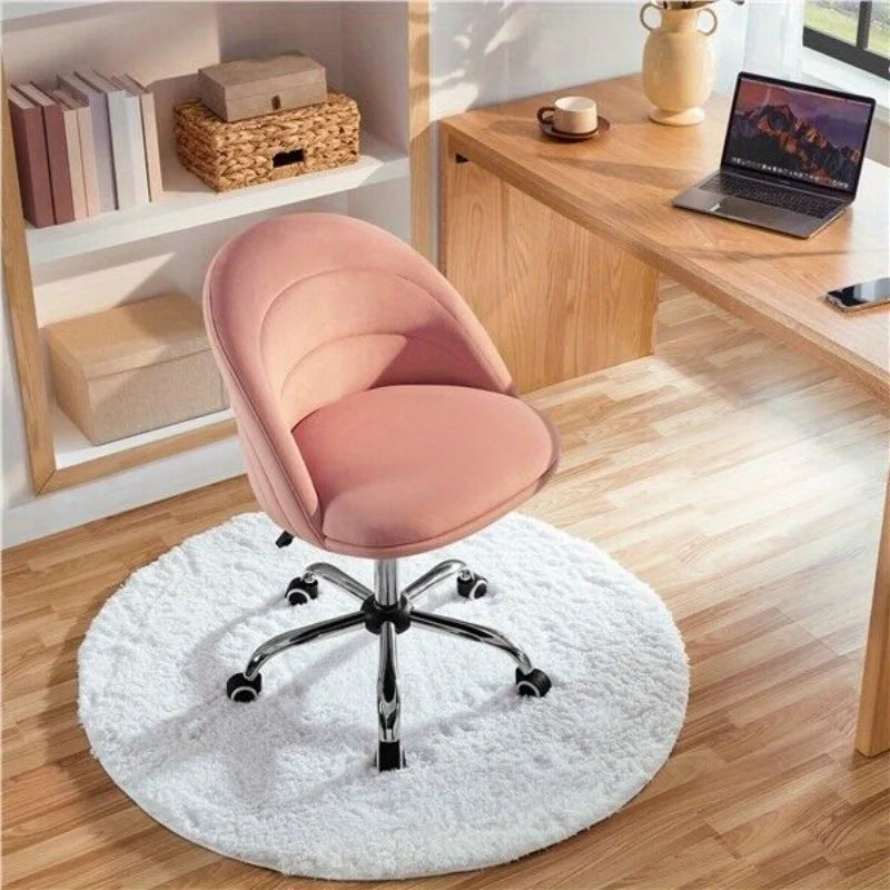 Modern Armless Desk Chair Home Office Swivel Vanity Chair