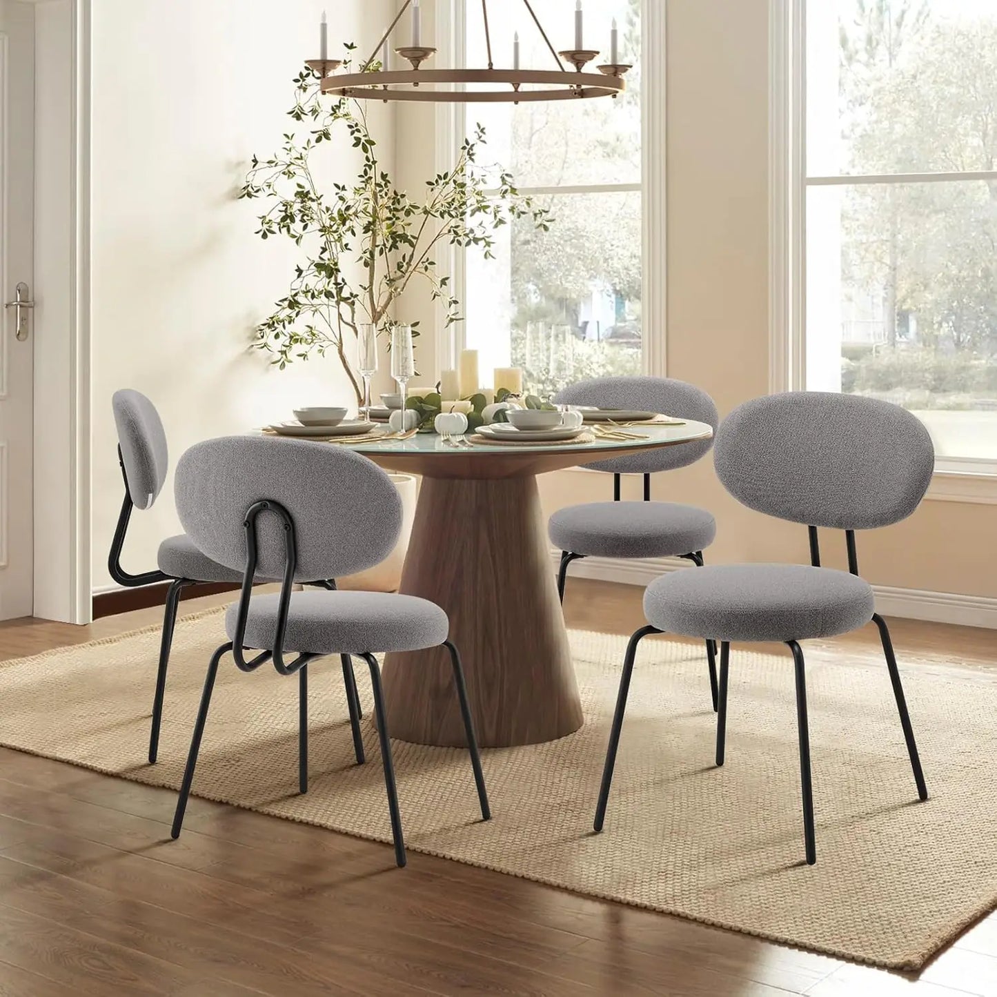 Modern Dining Chairs Set of 4 Upholstered Kitchen Dining Room Chairs