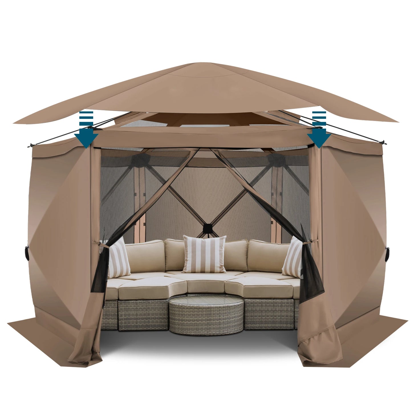 Ljustra Pop Up Gazebo Screen Tent 12x12 Camping with Removable Roof