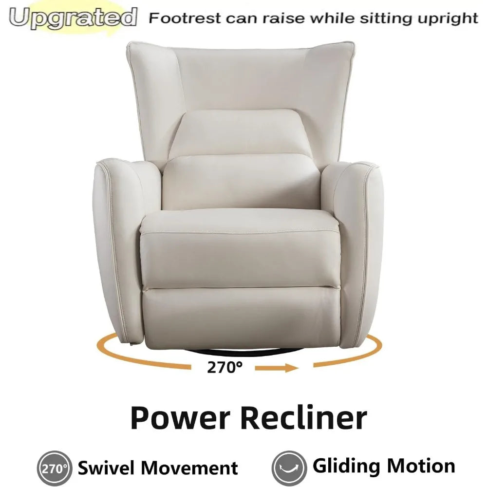 Power Swivel Rocker Recliner Glider Oversize Electric Nursery Chair