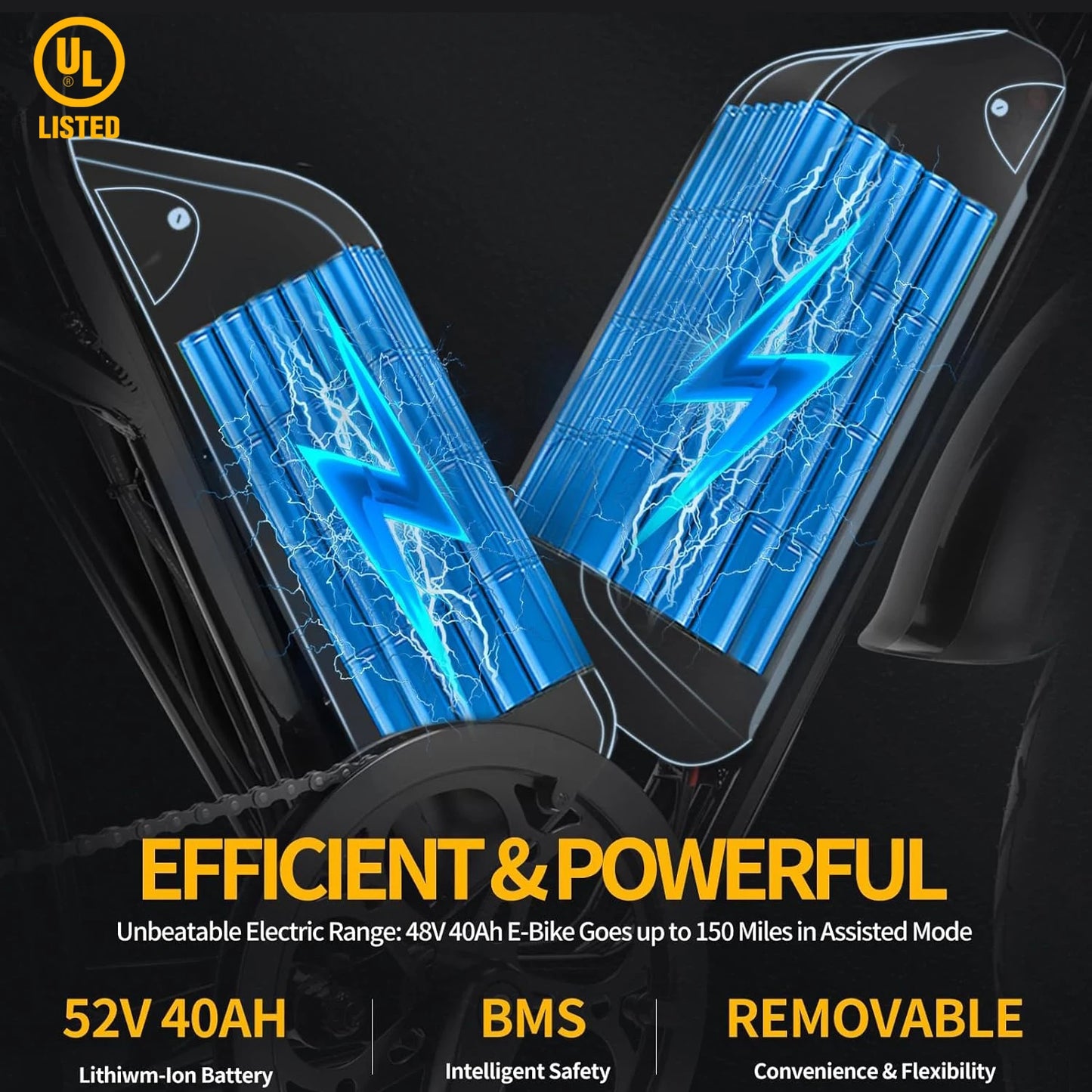 Ridstar 3000W Electric Bike 52V Dual Motor Fat Tire Mountain Bicycle