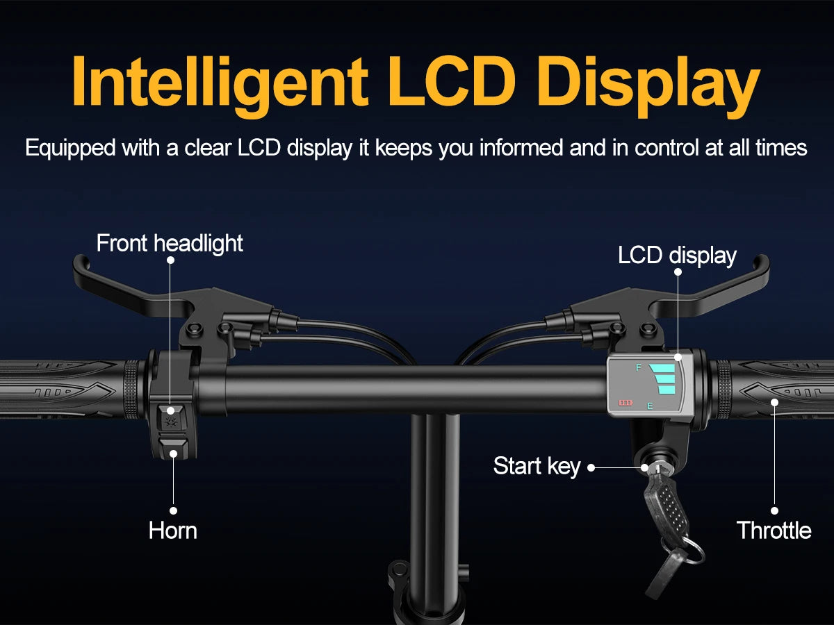 Ljustra Electric Bicycle 20MPH Folding Bike Adults 30 Mile Range