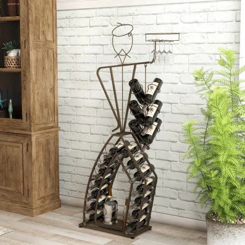 Unique Design Wine Bakers Rack Freestanding Storage Solution for Home
