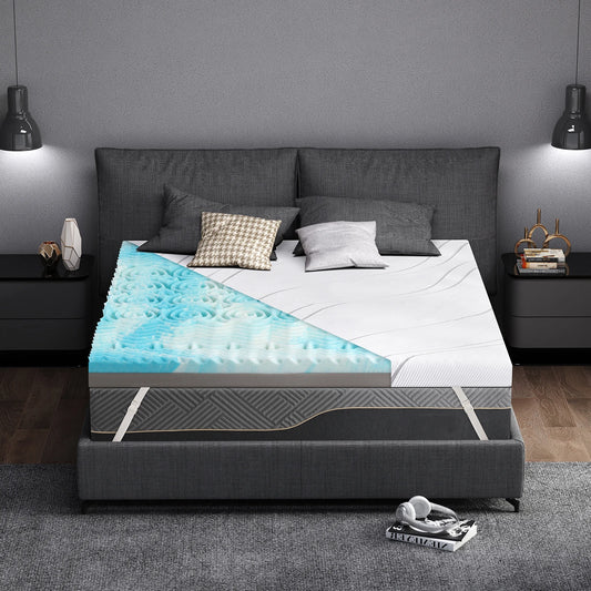 Ljustra 4-Inch Cooling Gel Memory Foam Mattress Topper for Pain Relief