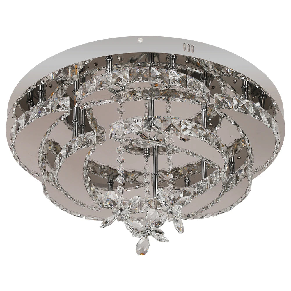 Modern Crystal Drop Chandelier LED Ceiling Light Home Decor