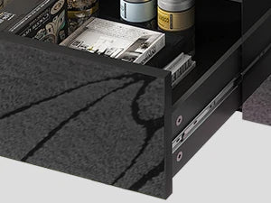 Modern 70 Inch TV Stand with LED Lights High Gloss Entertainment Center