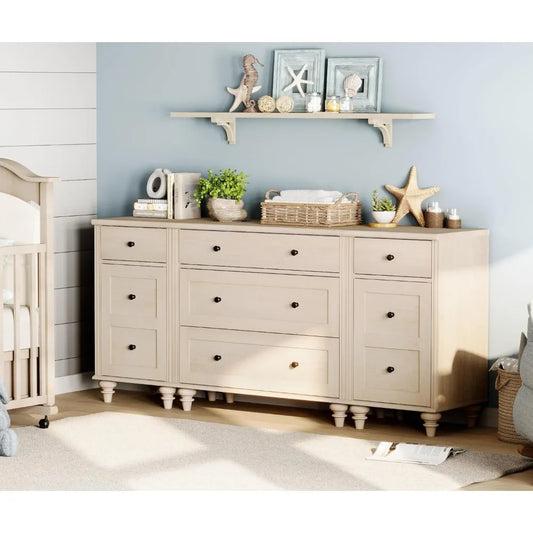 Children's Bedroom Furniture Set with 5-Drawer Dresser and Nightstands