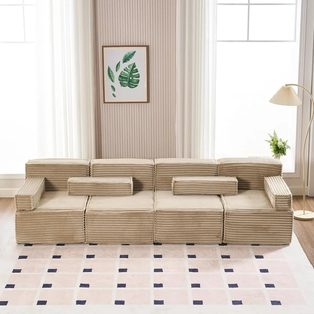 Modular Sectional Sofa Comfy Upholstered Cloud Couch for Living Room