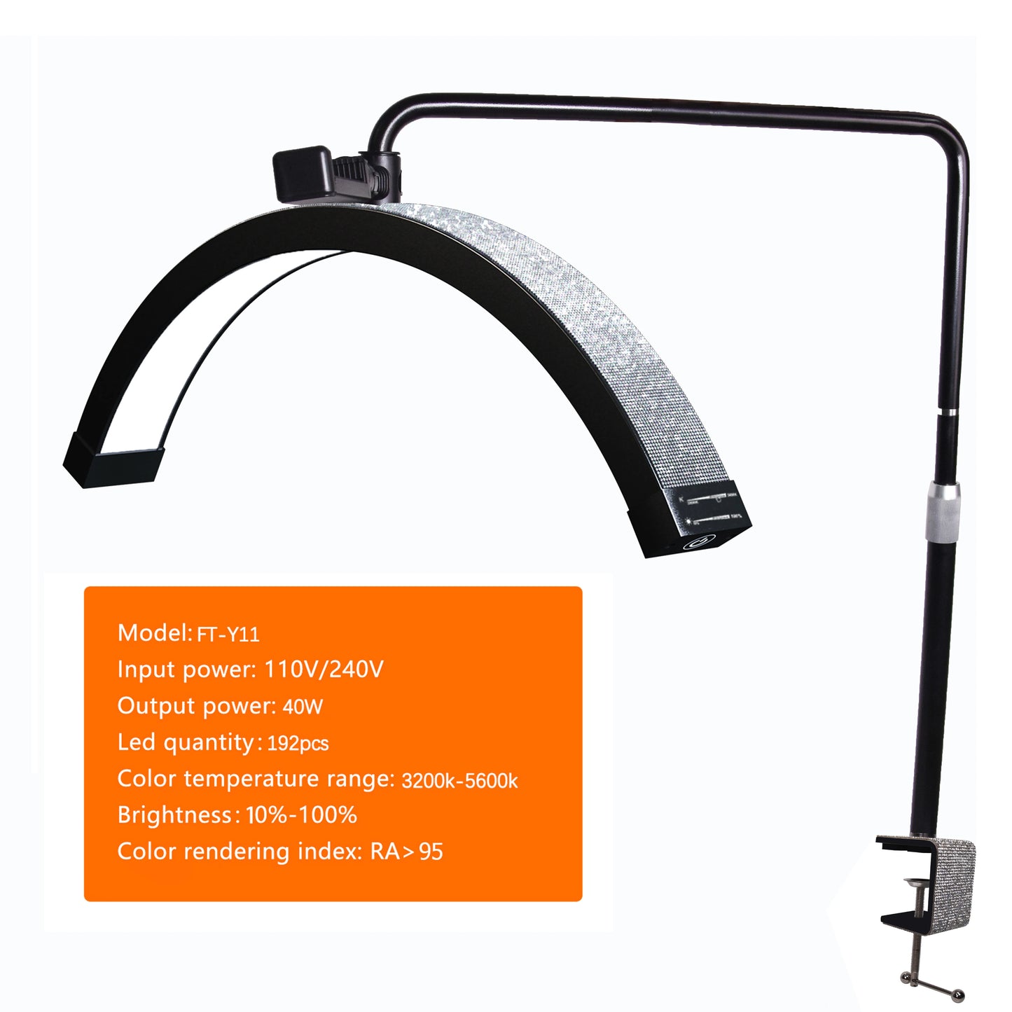 Fosoto Half-moon LED Video Light for Beauty Salon Tattoo Eyelash Work