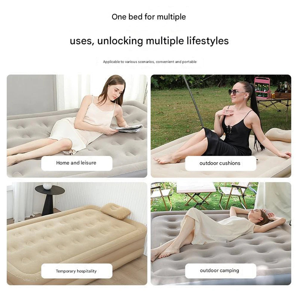 Ljustra 2 Person Inflatable Mattress Camping Air Bed 48cm High