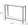 Console Table Entryway Faux Marble Double Layer Sofa Table Gold Frame