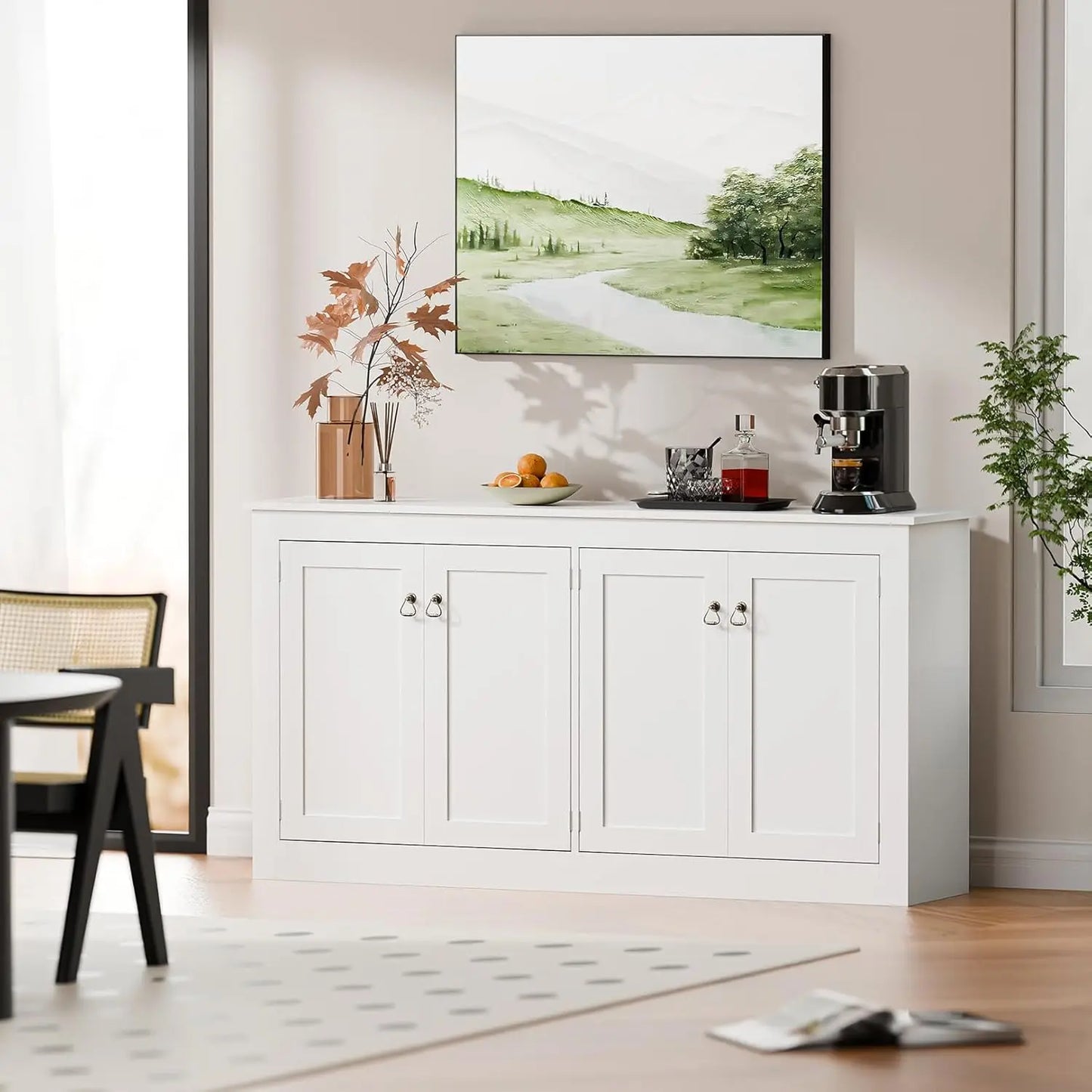 Buffet Cabinet with Storage Kitchen Console Table Accent Cabinet 57.5"W