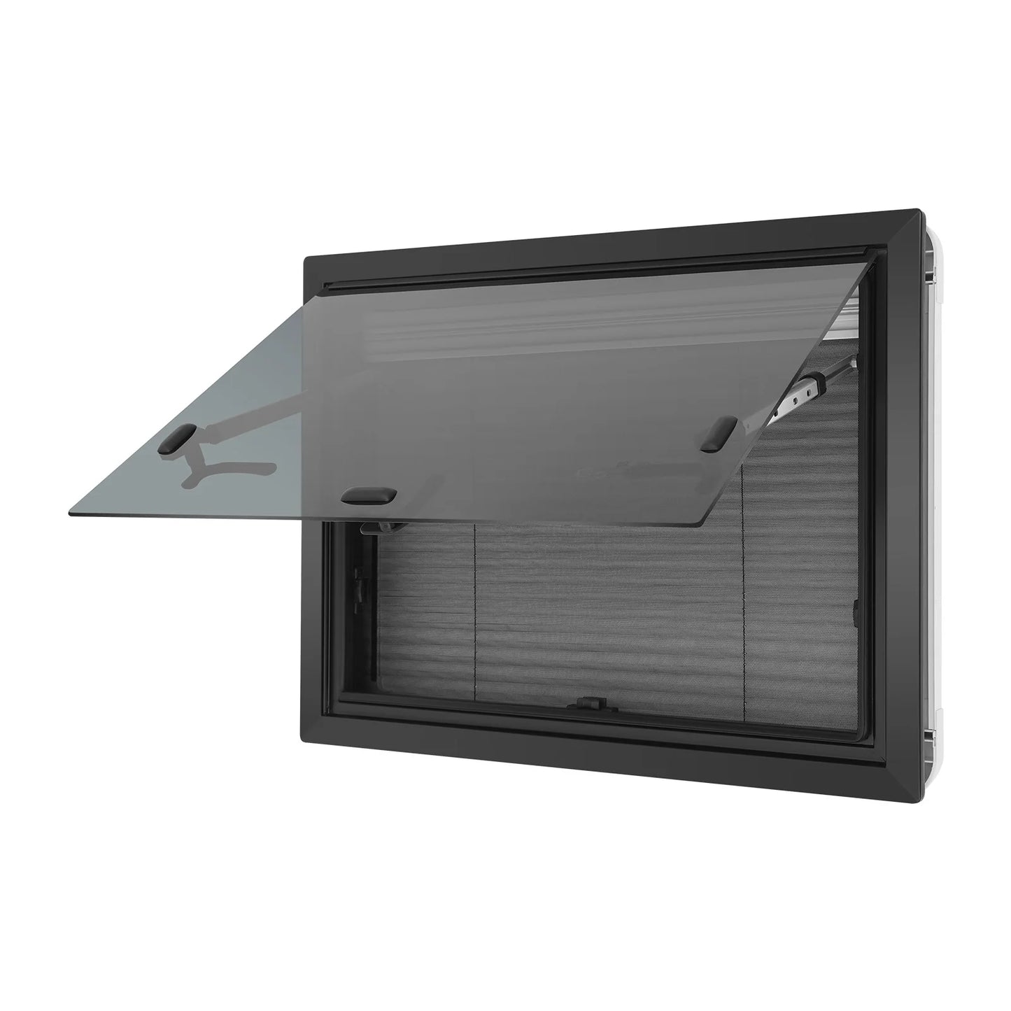 RV Push-out Window Aluminum Alloy Tempered Glass 65 Degree Lockable Handle