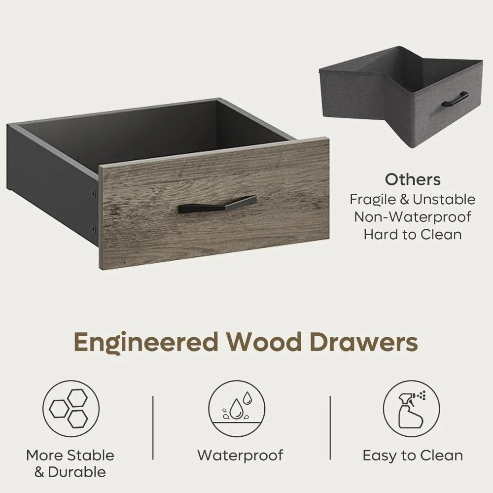 Ljustra 59 Inch Executive Desk with 2 Drawers Industrial Wood Design