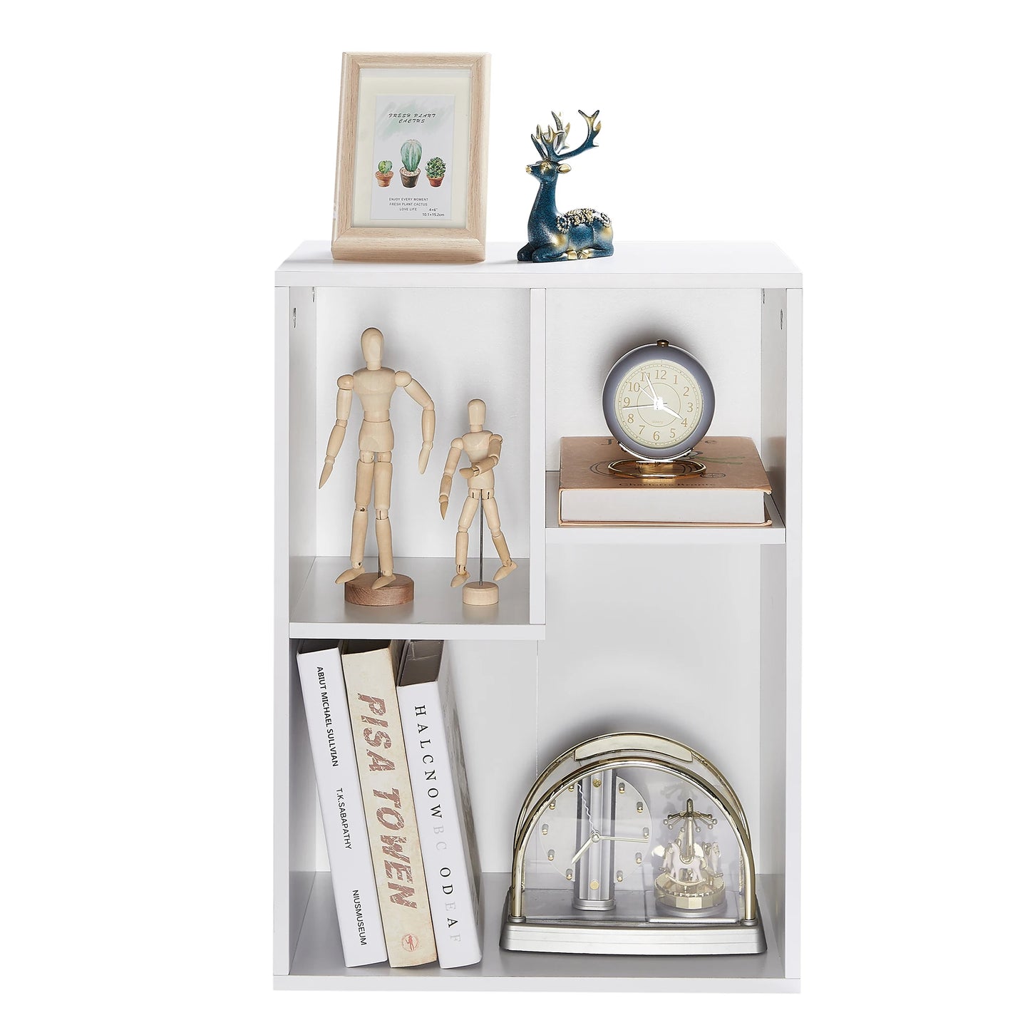 Ljustra Modern 3-Cube Bookshelf Minimalist Storage Organizer