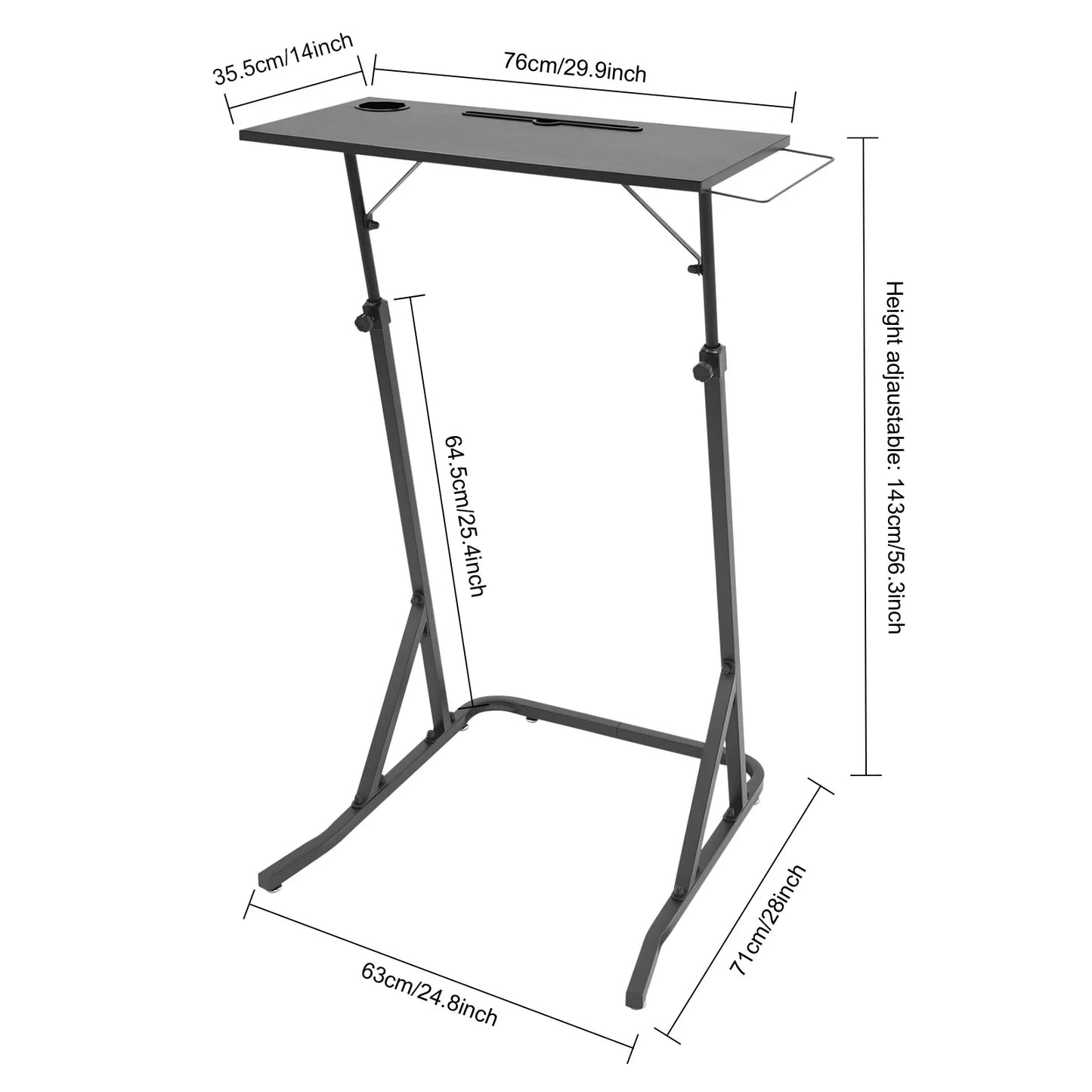 Adjustable Standing Desk for Home Office Fitness Treadmill Bike Workstation