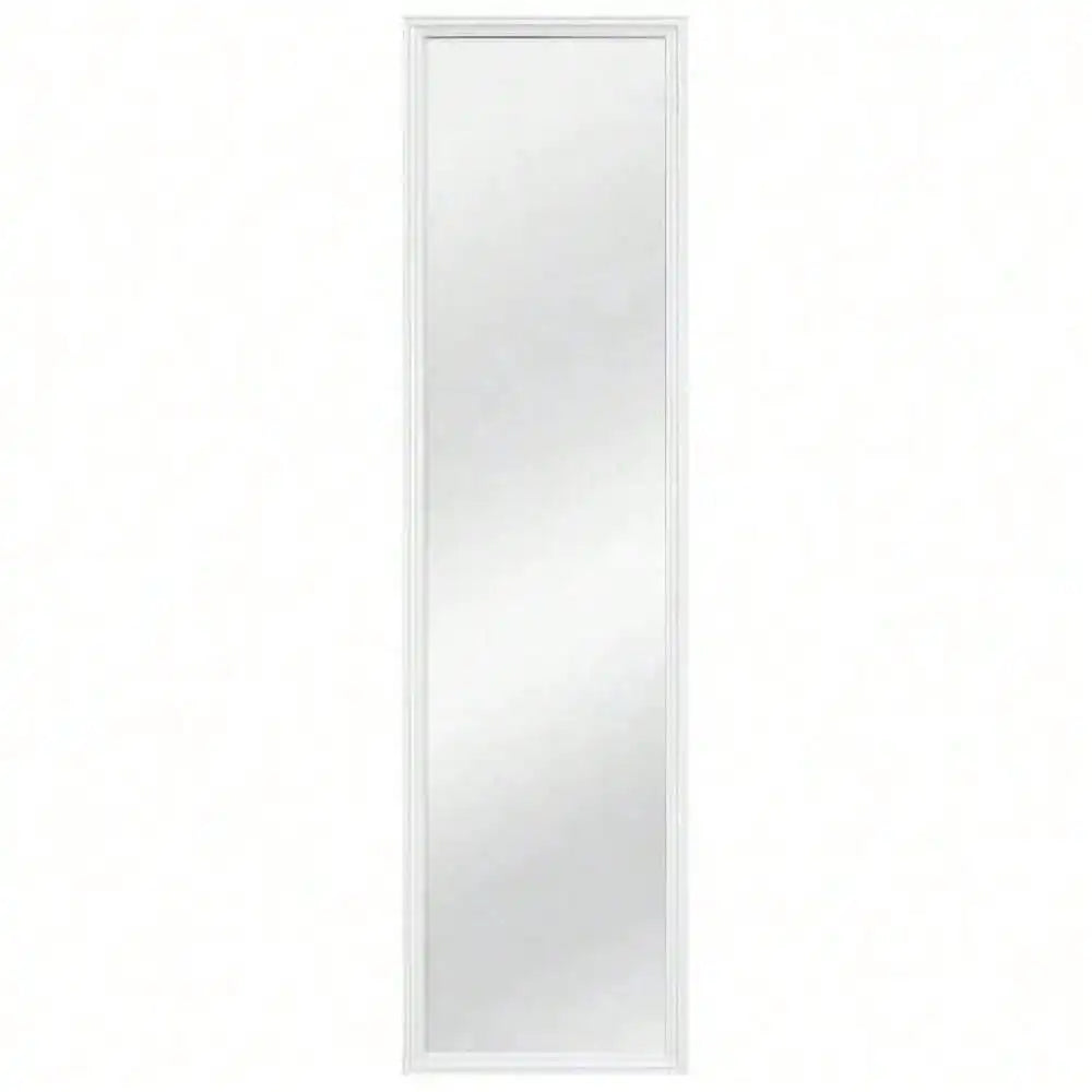 Stylish 13x49 Full Length Over Door Mirror Wall Mount White Frame
